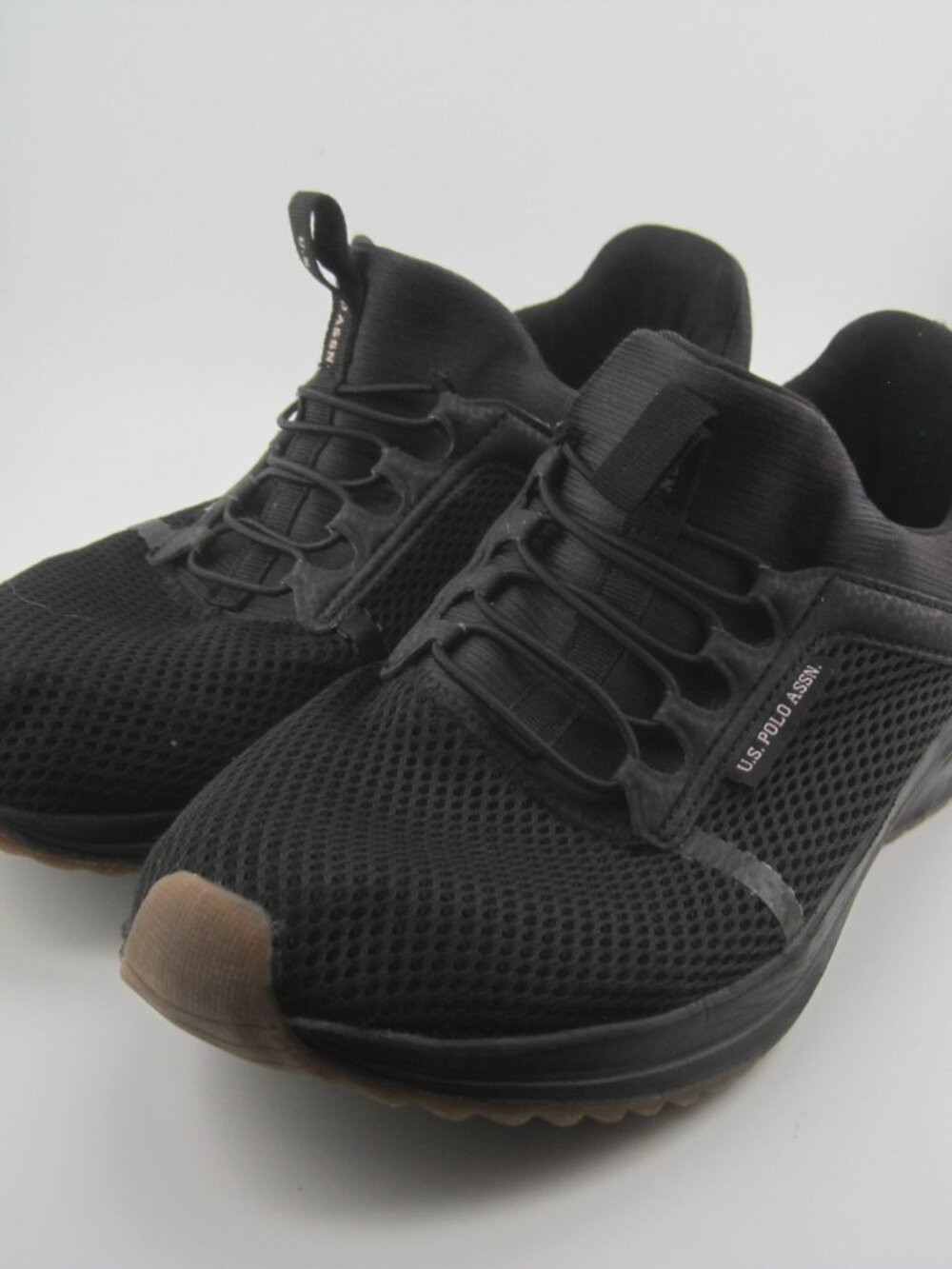 U.S. Polo Assn. Athletic Mesh Comfort Shoes Men's Slip On Size 10W Black & Brown
